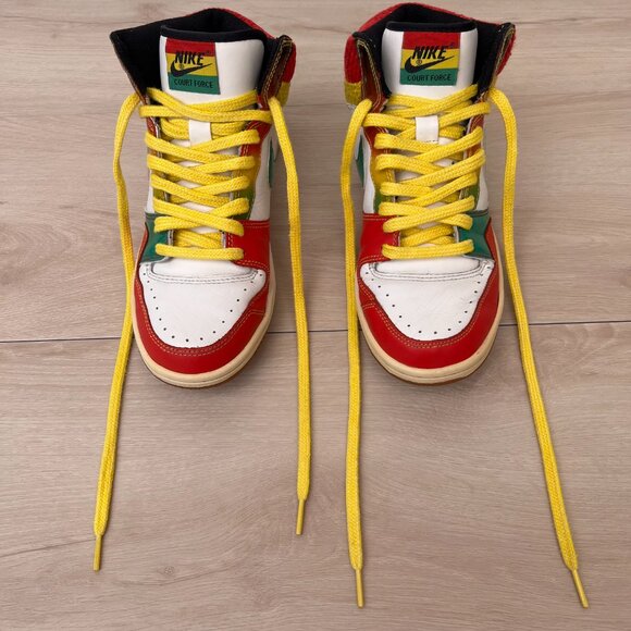 Nike Women’s Court Force High Dunk Rasta Retro Limited Edition  8.5 / RARE FIND! - Picture 12 of 16